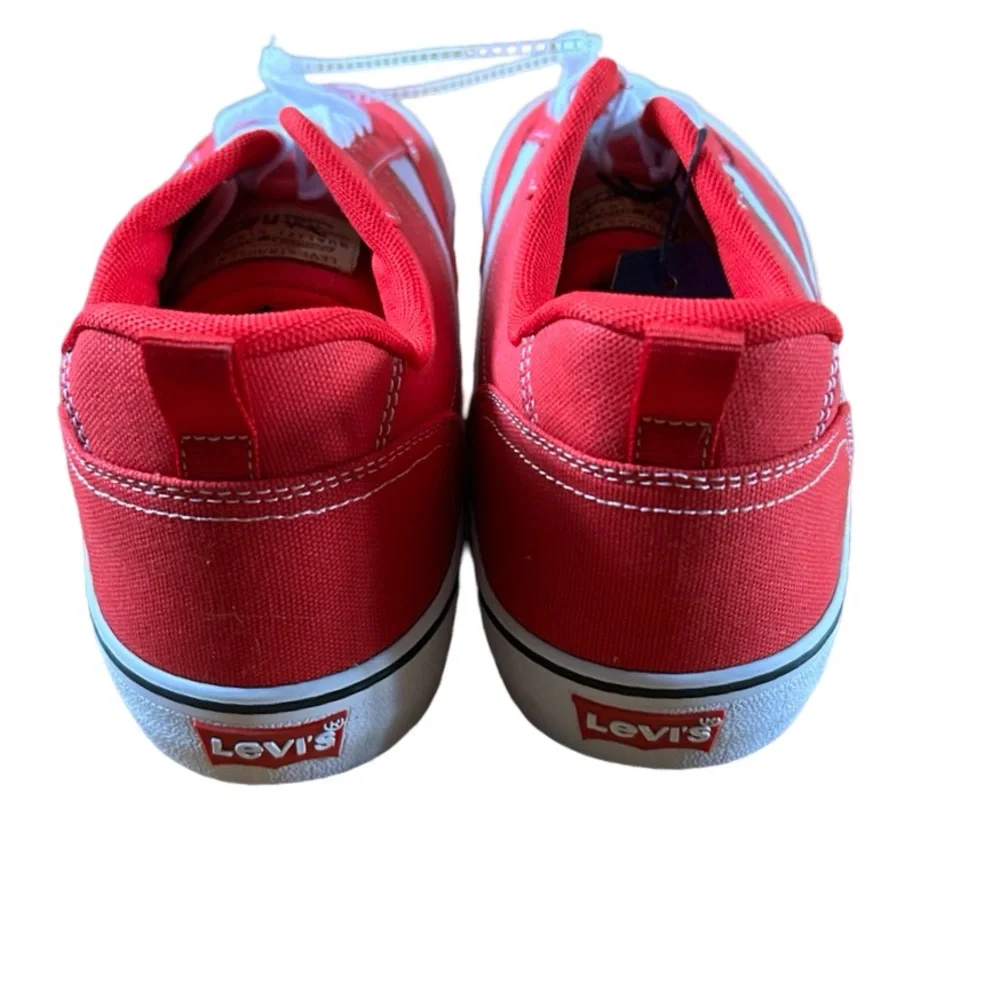 Men’s Levi’s Red White Canvas Sneakers Size 12 ASO Stranger Things